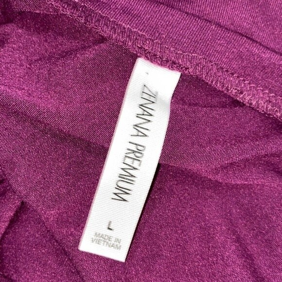 Zenana Premium cold shoulder plum color Jersey knit dress size large - Picture 4 of 6